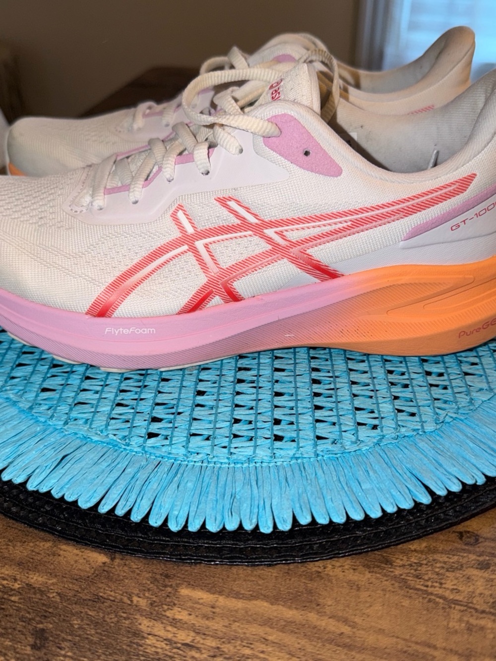Asics Women's Running Sneakers  GT1000 13 white coral reef #running - Picture 2 of 4